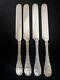 4 Tiffany Japanese Audubon All Sterling Dessert Knives 7 1/2 Very Good