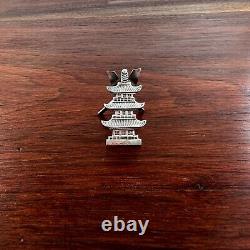 9 Figural Japanese 950 Sterling Silver Place Card Holders Variety Of Motifs