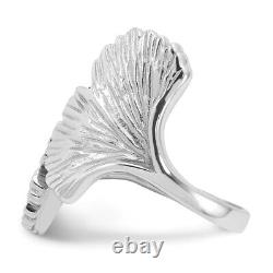 925 Sterling Silver Japanese Ginkgo Leaf Leaves Flower Ring