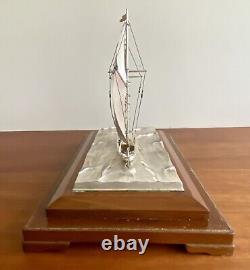 Antique Japanese Sailing Club Diplomatic Presentation Sterling Silver Trophy 950