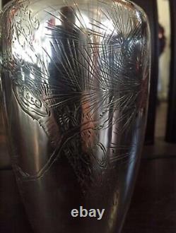 Antique Japanese Solid Sterling Silver Vase