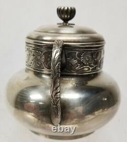 Antique Sterling Silver Japanese Aesthetic Covered Dish Signed