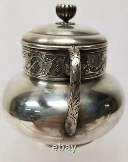 Antique Sterling Silver Japanese Aesthetic Covered Dish Signed