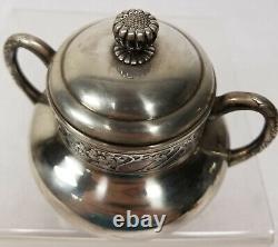 Antique Sterling Silver Japanese Aesthetic Covered Dish Signed