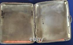 Antique Sterling Silver RARE Chutter Munzil Billiard Tour Cigarette Case 1904