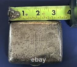 Antique Sterling Silver RARE Chutter Munzil Billiard Tour Cigarette Case 1904