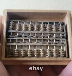 Antique Vintage Japanese Sterling Silver Chinese Abacus Salt And Pepper Shakers