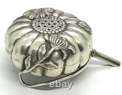 Antique Vintage Japanese Sterling Silver Repousse Salt & Pepper Shaker 71g