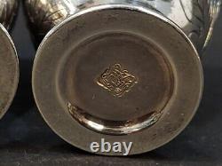 Antique japanese Sterling silver sake cups maker marked