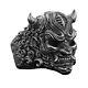 Evil Spirit Japanese Samurai Vintage Hannya Oni Mask Ring 925 Sterling Silver