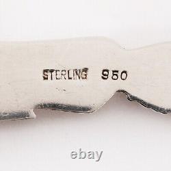 Figural Japanese 950 Sterling Silver Tea Caddy / Coffee Spoon Geisha, Shamisen
