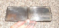Gorgeous Signed K Uyeda Japanese Sterling Silver Cigarette Case Compact