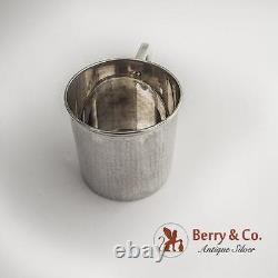 Hammered Baby Cup Japanese 950 Sterling Silver 1930