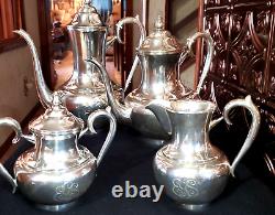 JAPANESE 950 STERLING SILVER COFFEE AND TEA SET 5 pieces 83.2 oz