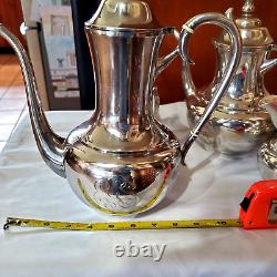 JAPANESE 950 STERLING SILVER COFFEE AND TEA SET 5 pieces 83.2 oz