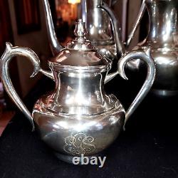 JAPANESE 950 STERLING SILVER COFFEE AND TEA SET 5 pieces 83.2 oz