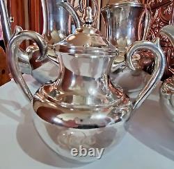 JAPANESE 950 STERLING SILVER COFFEE AND TEA SET 5 pieces 83.2 oz