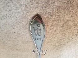 JAPANESE by WOOD & HUGHES sterling silver BERRY SERVING SPOON 8 7/8 Wedding Eng