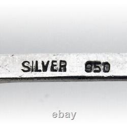 Japanese 6 Demitasse Spoons Set Figural Finials 950 Sterling Silver