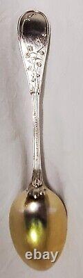 Japanese By Tiffany & Co. Sterling Silver Five O'Clock Teaspoon Gold Wash 4 7/8