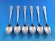 Japanese Sterling Silver. 950 Demitasse Spoons With Engraved Scenes Set Of 6