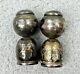 Japanese Sterling Silver 950 Salt & Pepper Kokeshi Dolls Vintage