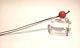 Japanese Sterling Silver And Coral Colored Bead Hair Pin