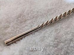 Japanese Vintage Kiseru sterling silver smoking pipe 7 inch unique pattern