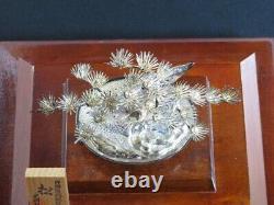 Japanese Vintage Sterling Silver Bonsai Pine Tree Mitsunori made in Japan 3