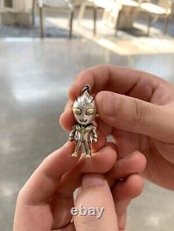 Japanese anime Flying Ultraman S925 sterling silver Pendant accessory keychain