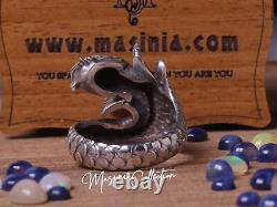 Japanese art fish unisex ring sterling silver 925