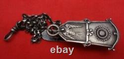 Japanese by Gorham Sterling Silver Chatelaine Clip with Watch Chain #80 Heirloom