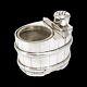 Japanese Sterling Silver Novelty Salt And Pepper Set In Form Of Bucket / Barrel