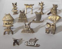 K. Uyeda Japanese 950 Sterling Silver (12 Pieces) Place Card Holders