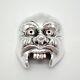 Kabuki Mask Figurine Japanese Sterling Silver Signed