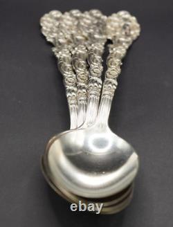 Lot of 4 Sterling Silver Roman Japanese Large Serving Spoon 8.5 Z069