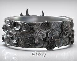 Mask Hannya Kabuki Japanese Traditional Pattern Ring 925 SOLID STERLING SILVER