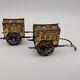 Pair Of Japanese Sterling Silver Taisho Rickshaw Carriage Salt Pepper Shakers