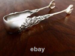 - Rare Gorham Japonesque Sterling Silver Sugar Tongs Hizen Koi Fish 1880 No Mono