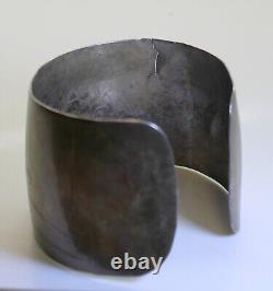 Rare Liberated Japanese World War 2 Sterling Silver Engraved Cuff Bracelet WWII