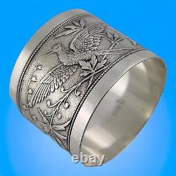 Rare Sterling WOOD & HUGHES Napkin Ring JAPANESE 1870 no mono