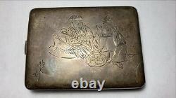 Signed Japanese Chinese Cigarette Box Sterling 950