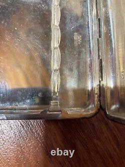 Sterling Silver. 950 Cigarette Case Vintage Engraved Japanese (#125)