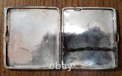 Sterling Silver. 950 Cigarette Case Vintage Engraved Japanese Filter Cigs (#014)