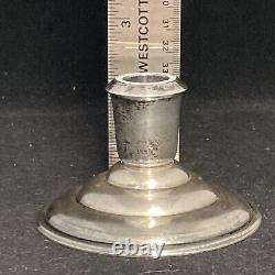 Sterling Silver 950 Japanese Vintage Candlestick Not Weighted Brass Underside