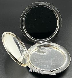 Sterling Silver Japanese Geisha Girl Compact Mirror