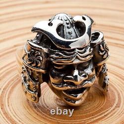Sterling Silver Japanese Samurai Mask Rings