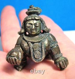 Sterling Silver Japanese Small Figure Statue Figurine God Crawling 44.8 Gram