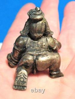 Sterling Silver Japanese Small Figure Statue Figurine God Crawling 44.8 Gram