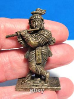 Sterling Silver Japanese Small Figure Statue Figurine God Flute Player 36.7 Gram